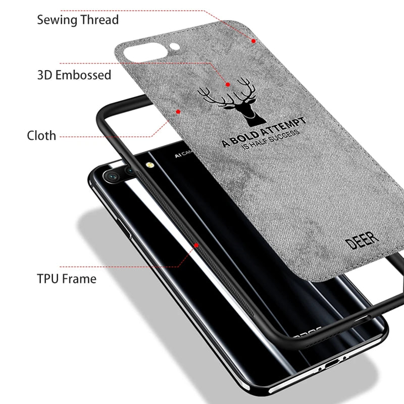 Deer Cloth Phone Case for Huawei Honor 20 Pro Lite 10 10i 8A 8C 8X 8S 9X PRO 7X 7S 7A Honor 7C 9 20s 9A Soft Silicone Frame Case